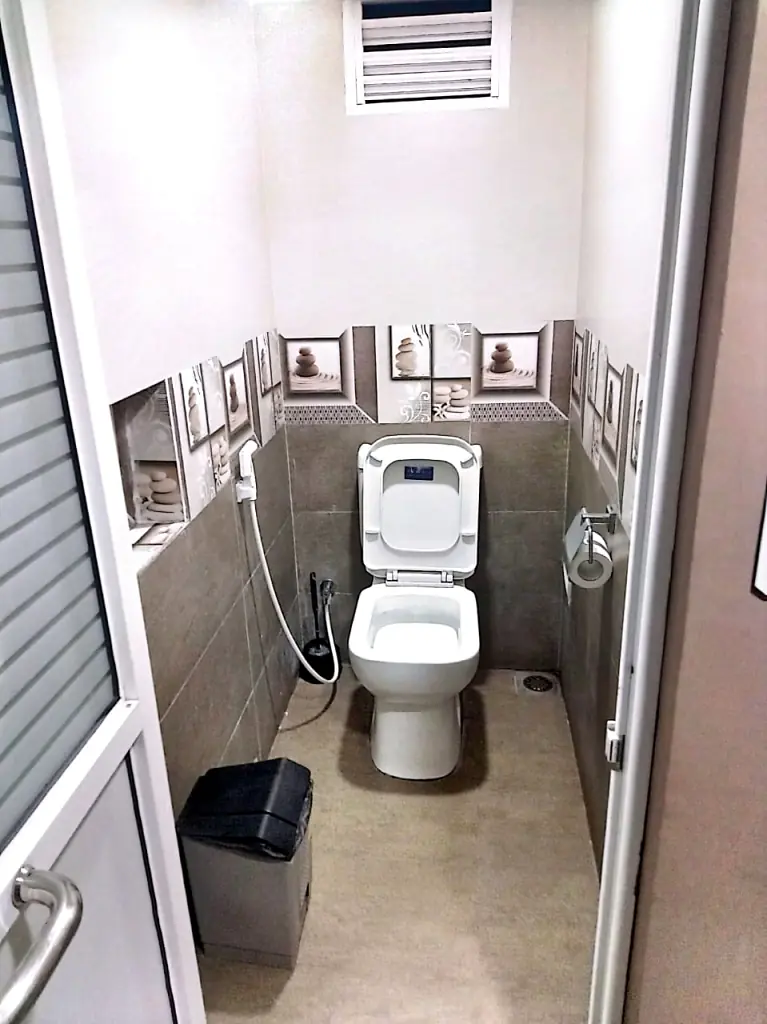 Accessible washroom with support features