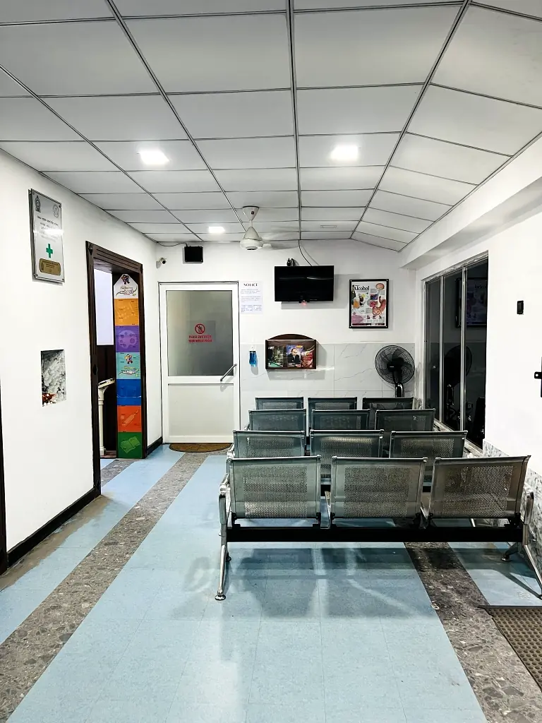 Waiting area with accessible seating